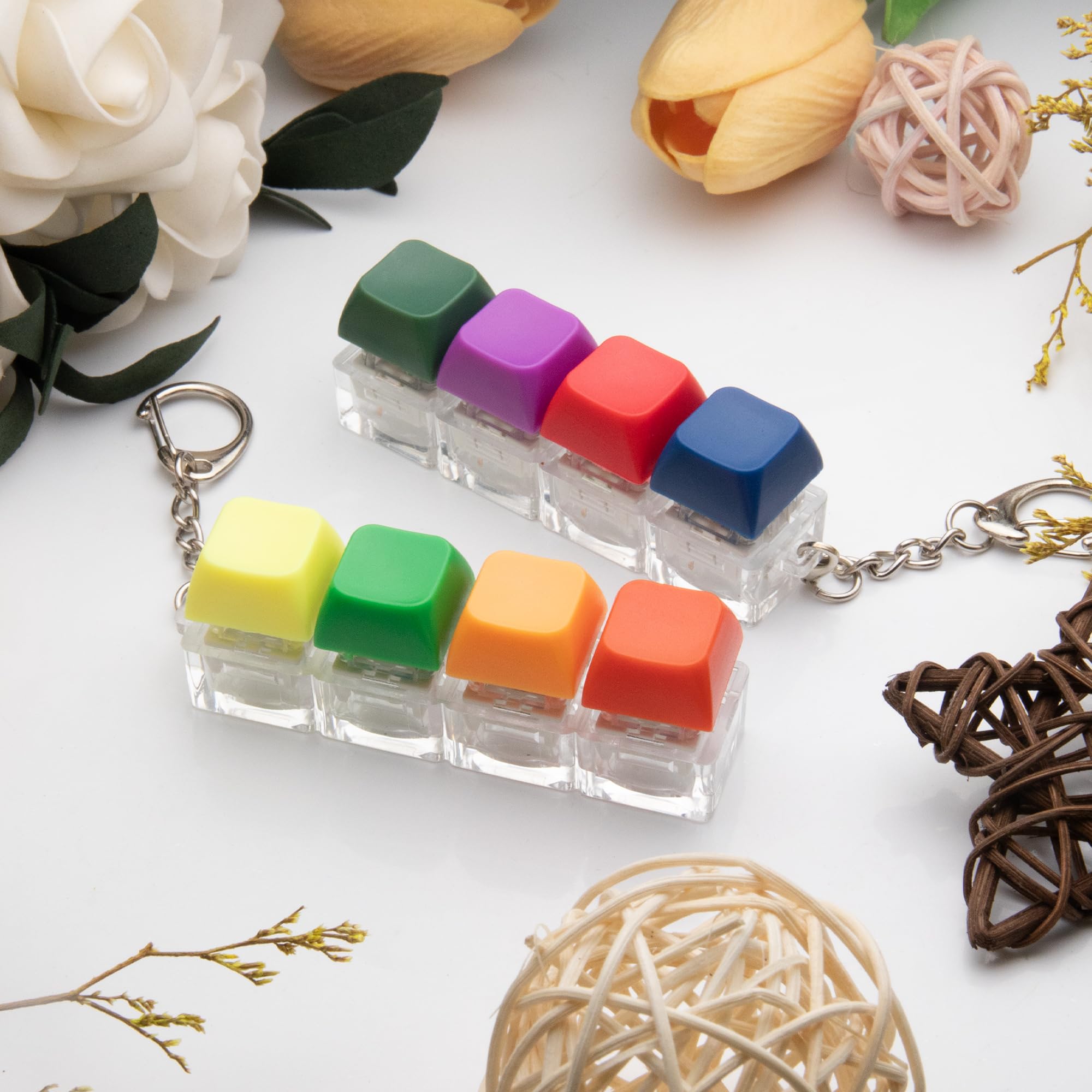 Compact XiawaLangzhuo keyboard fidget fits in pocket or bag.