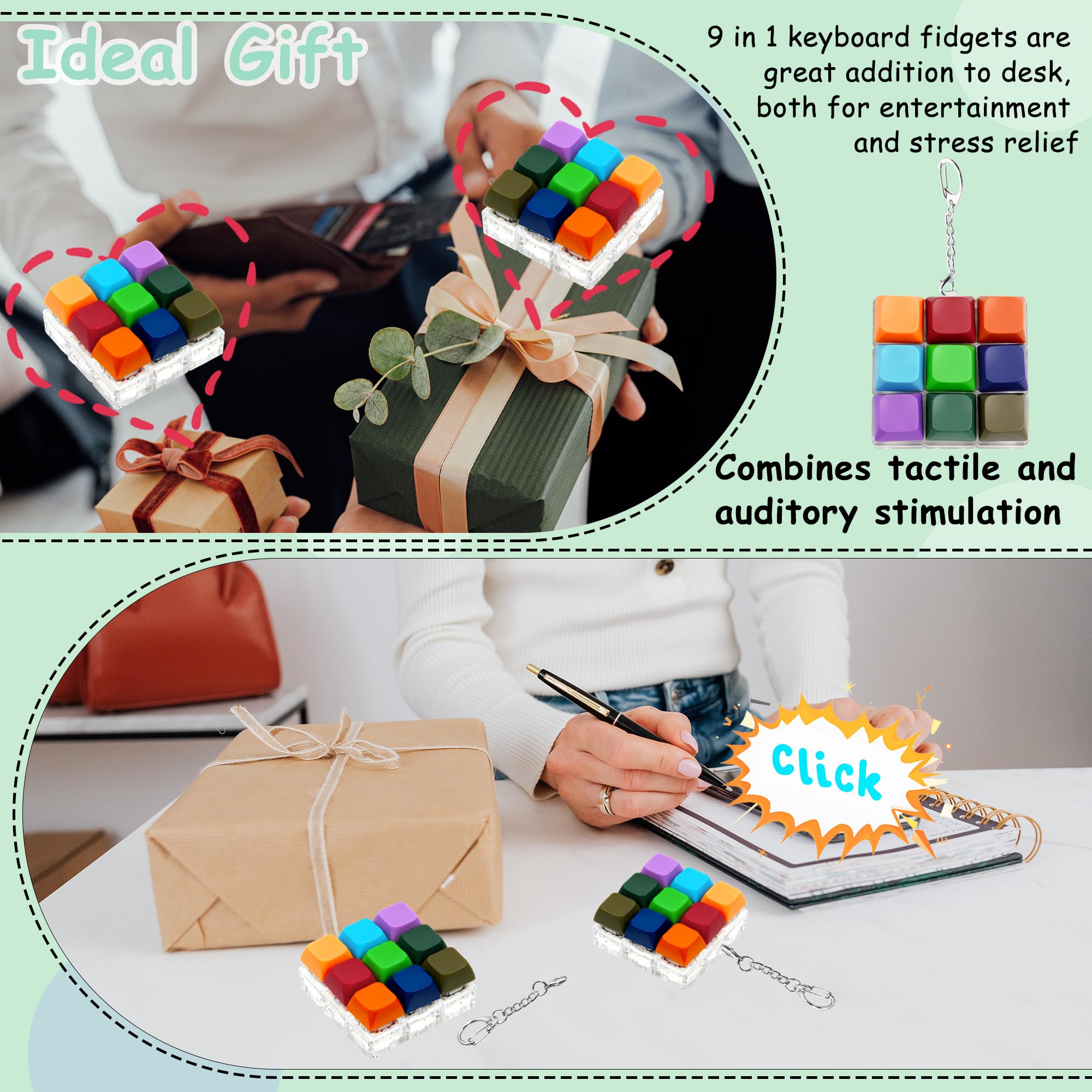 XiawaLangzhuo keyboard fidget toy durable plastic and zinc alloy construction lasts long