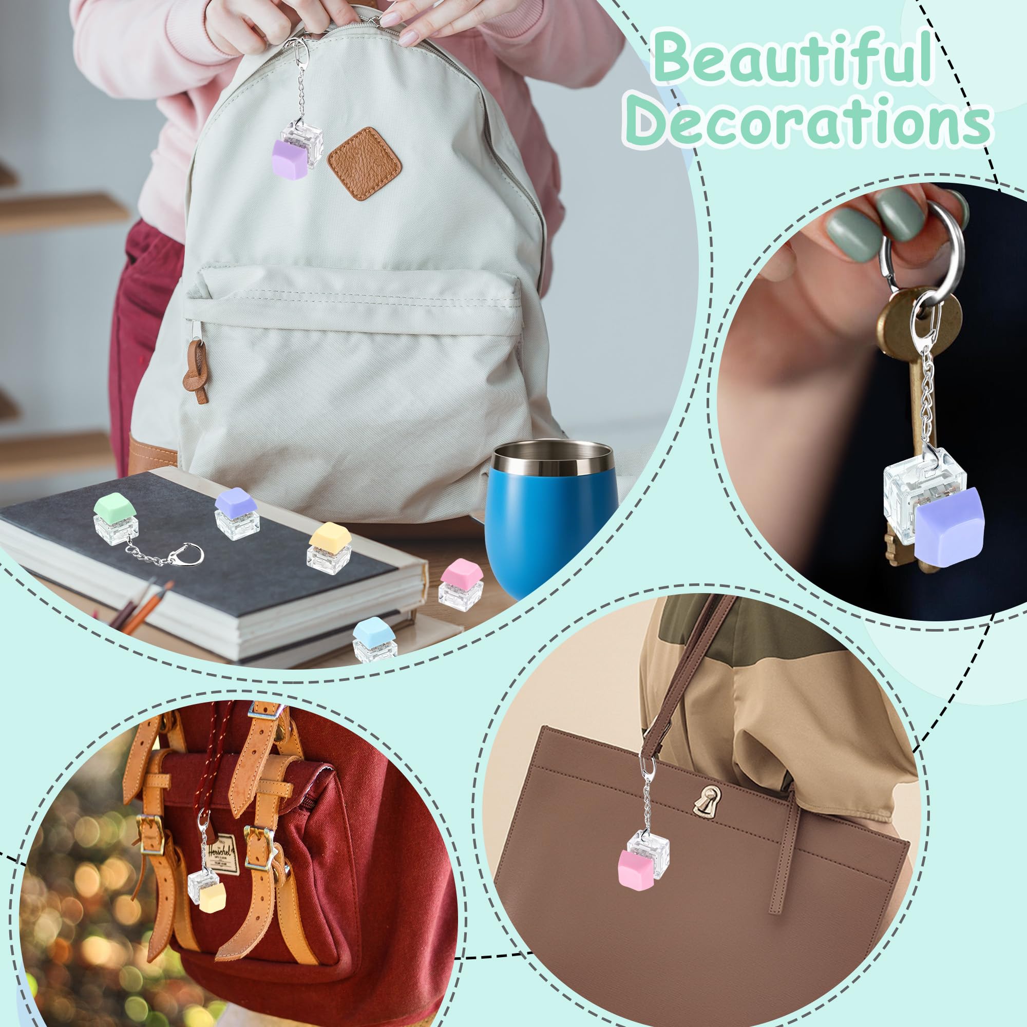 XiawaLangzhuo fidget keychain in hand, portable stress relief