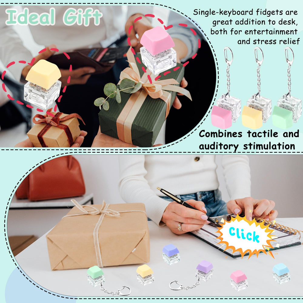 XiawaLangzhuo keyboard fidget keychain on desk for focus support