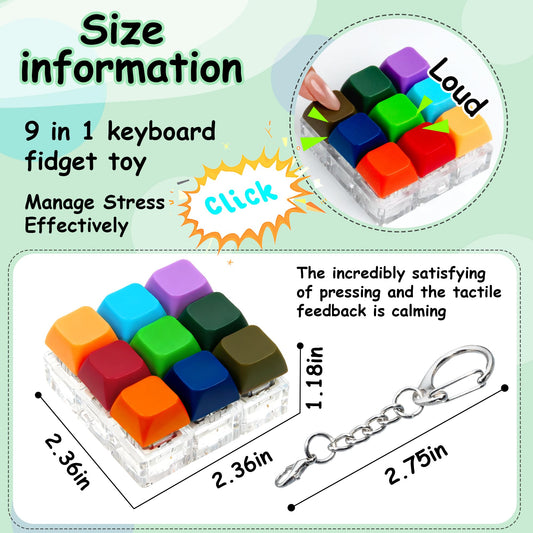 XiawaLangzhuo keyboard fidget toy nine-in-one keypad highlights versatile tactile options for focus