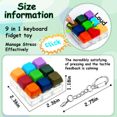 XiawaLangzhuo keyboard fidget toy nine-in-one keypad highlights versatile tactile options for focus