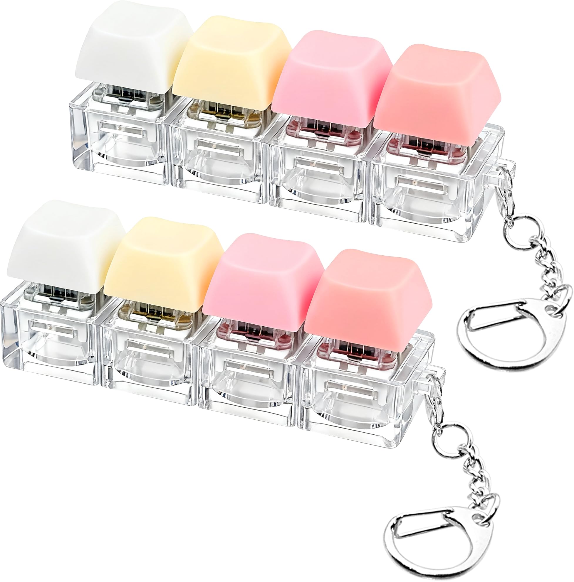 XiawaLangzhuo keyboard fidget toy 2-pack on desk for focused work and stress relief.