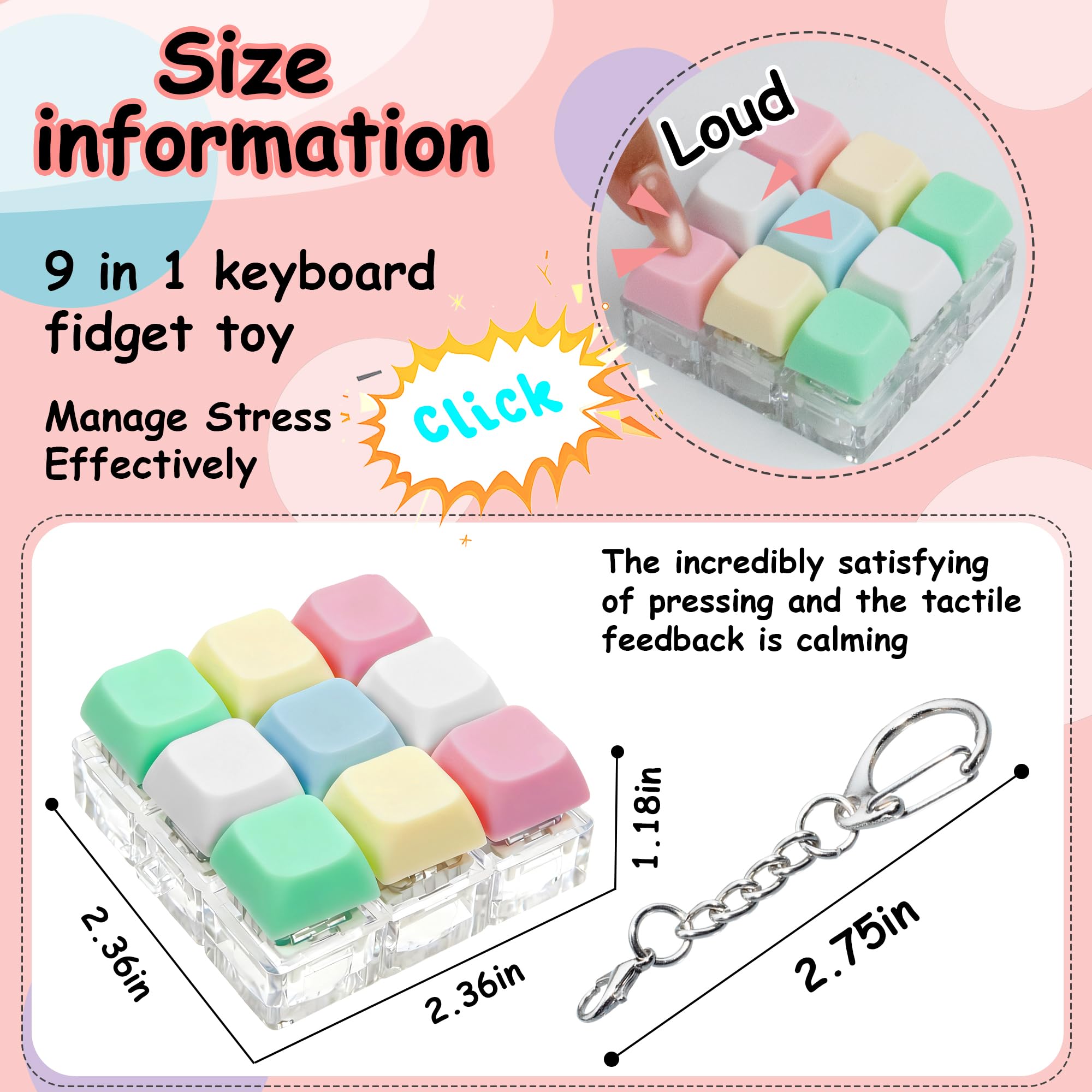 XiawaLangzhuo colorful 9-in-1 fidget color palette on display