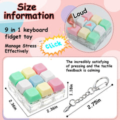 XiawaLangzhuo colorful 9-in-1 fidget color palette on display