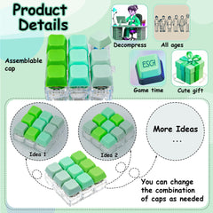 XiawaLangzhuo green keypad with keychain for portable stress relief