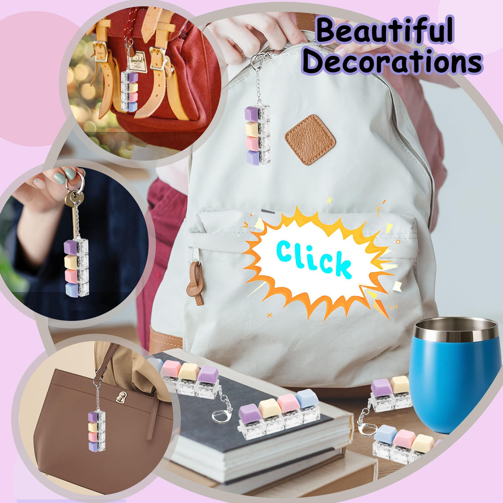 XiawaLangzhuo green keyboard fidget attached to bag for portability