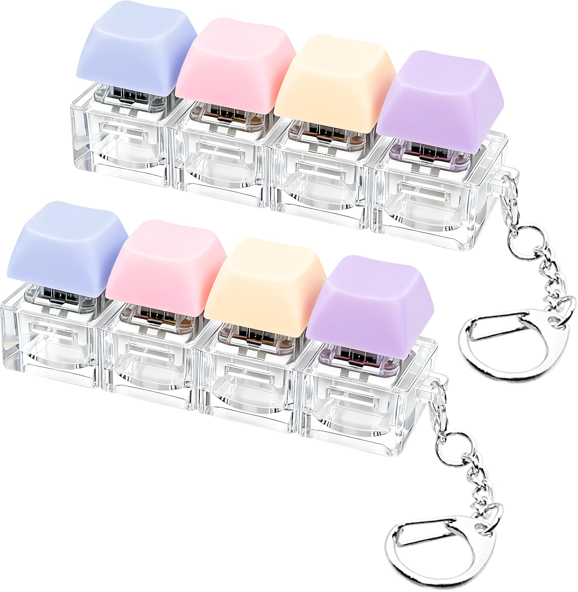 XiawaLangzhuo two-piece keyboard fidget purple with tactile click for focus
