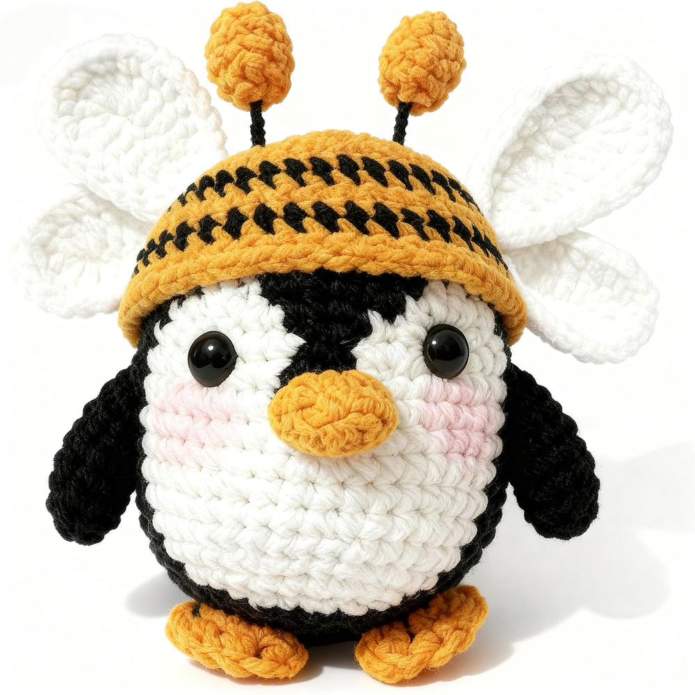 XIBIGEYE handmade crochet penguin keepsake for Valentine’s Day