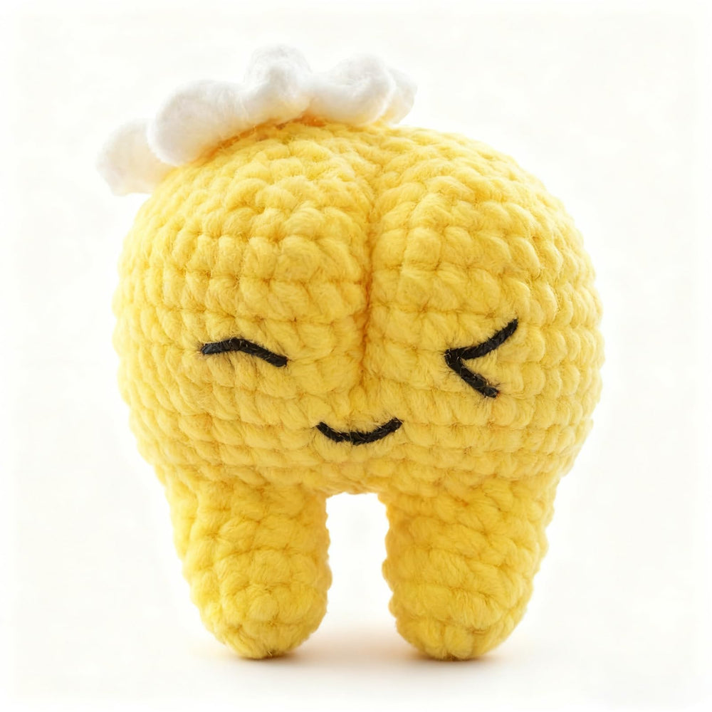 XIBIGEYE crochet booty plush close-up showing soft cuddle texture