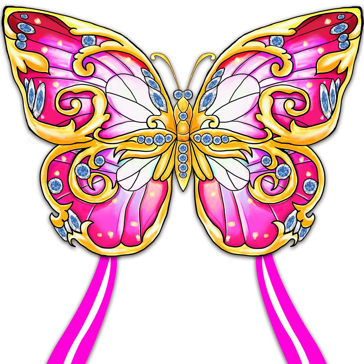 Xida Butterfly Kite with bright colors for easy sky visibility during play