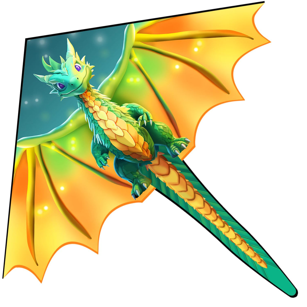 Xida Dragon Kite in bright colors for easy beginner flights