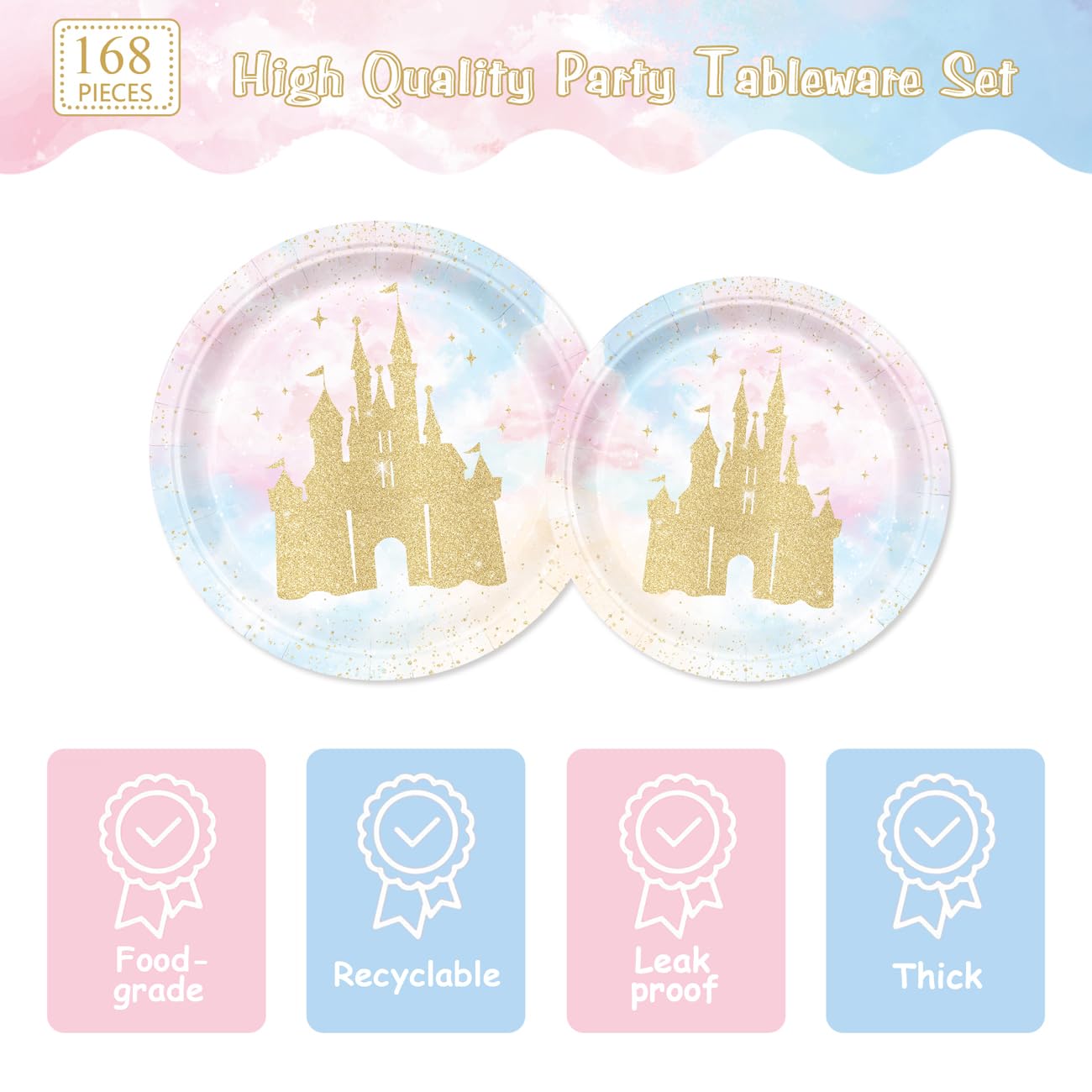 XIENBLOC princess castle napkins for quick spills