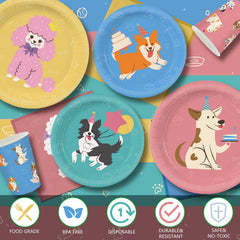 XIENBLOC puppy party banner—cheerful backdrop for birthday celebrations