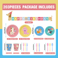 XIENBLOC retro puppy napkins 6.5in—soft and absorbent for party messes