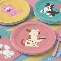 XIENBLOC retro puppy tablecloths 54x108—protective cover for easy cleanup