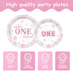 XIENBLOC winter onederland napkins in pink and silver for quick cleanups