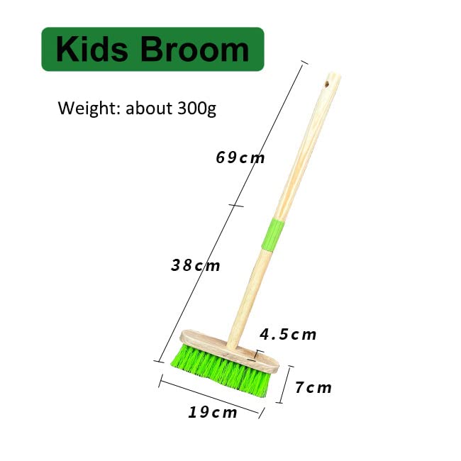Close-up of Xifando Kids Broom bristles highlighting firm cleaning power on tile floors