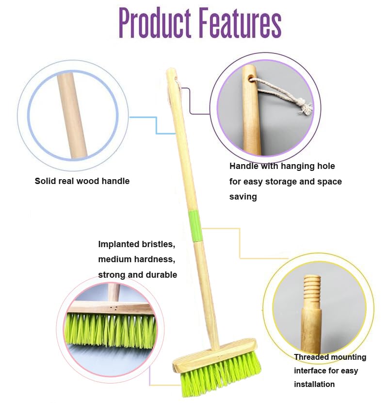 Xifando Kids Broom hanging loop design demonstrates space-saving storage