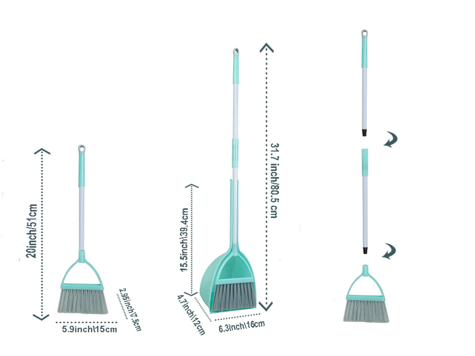 Xifando Kid's Housekeeping Mop detail shows soft fibers and sturdy handle.
