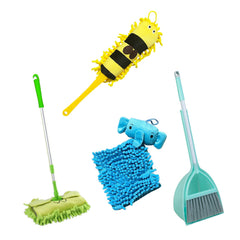 Xifando Kid's Housekeeping Mop with soft chenille fibers for gentle pretend cleaning.
