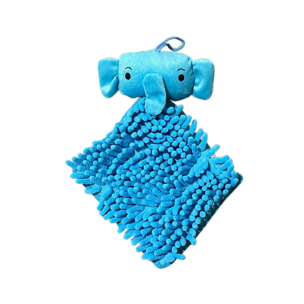 Xifando Kid's Housekeeping Towel elephant-shaped chenille for drying play.