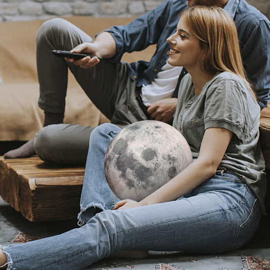 XIGUI Moon plush toy, cuddly and perfect for lunar-themed storytelling at home.