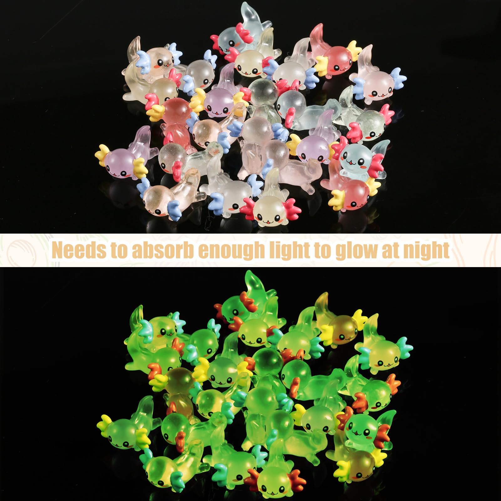 XIHIRCD 2.45 cm axolotl figurines offer tiny, charming accents.