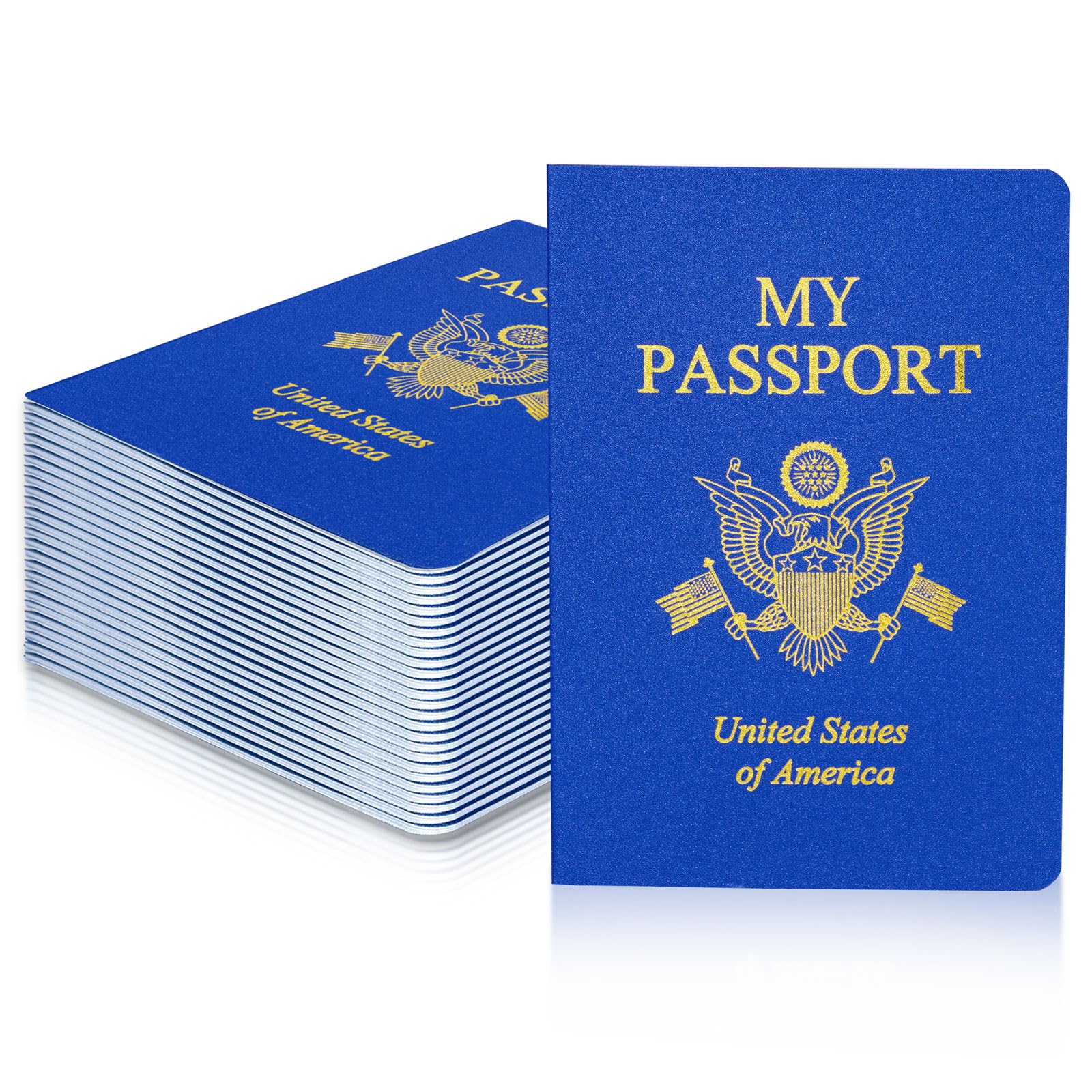 XIISVINT blue passport cover, durable travel journal for imaginative play.