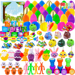 XIMISHOP 60-pack Easter eggs filled with toys for party favors and classroom prizes.