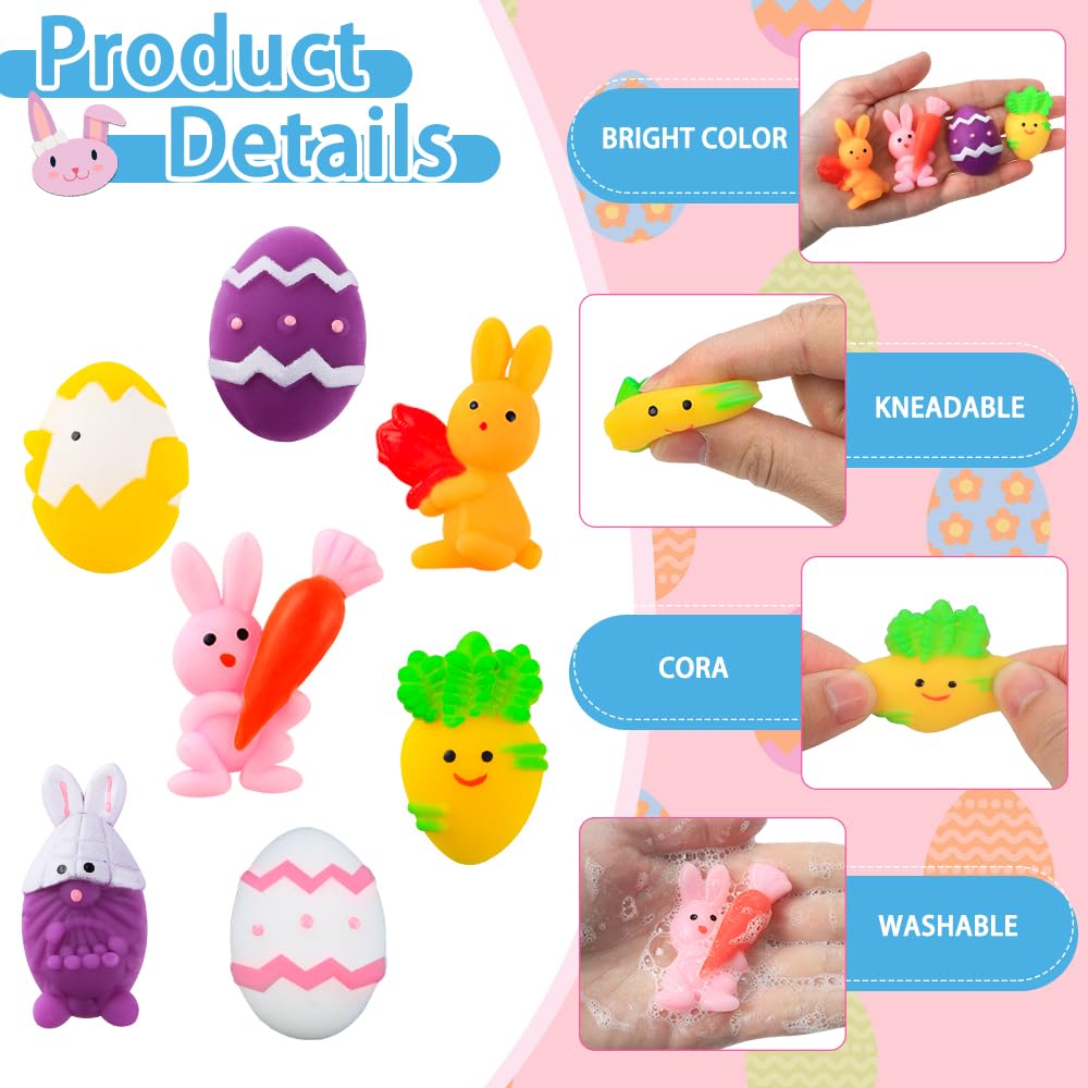 XIMISHOP Easter goody eggs with slap bracelets for kids.