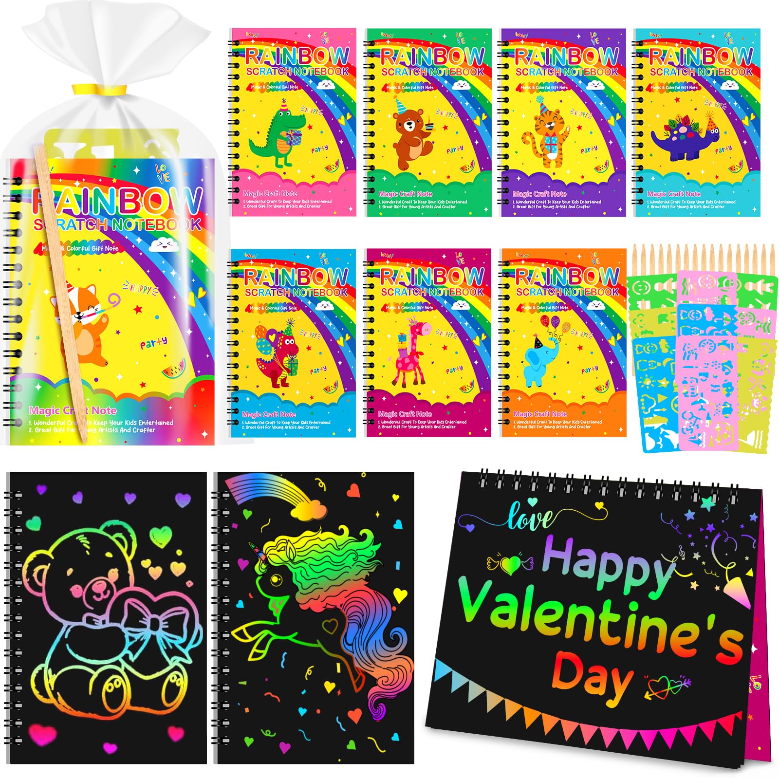 Ximoeo scratch art notebook for kids with 24 notepads for creative play
