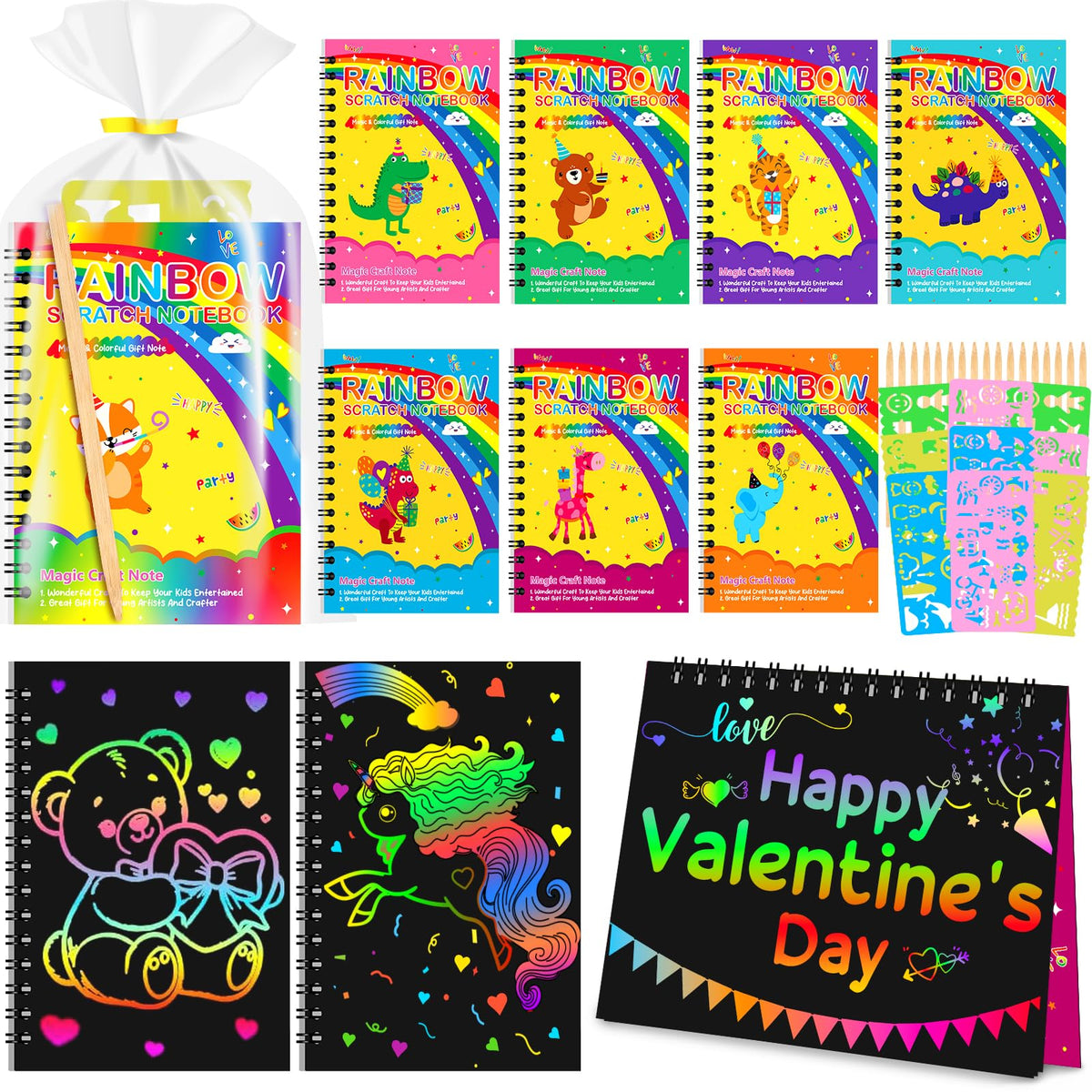 Ximoeo scratch art notebook for kids with 24 notepads for creative play