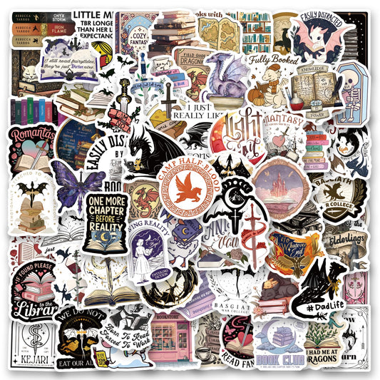 XINGXIANGUS fantasy books stickers on laptop offer vibrant, waterproof decoration.