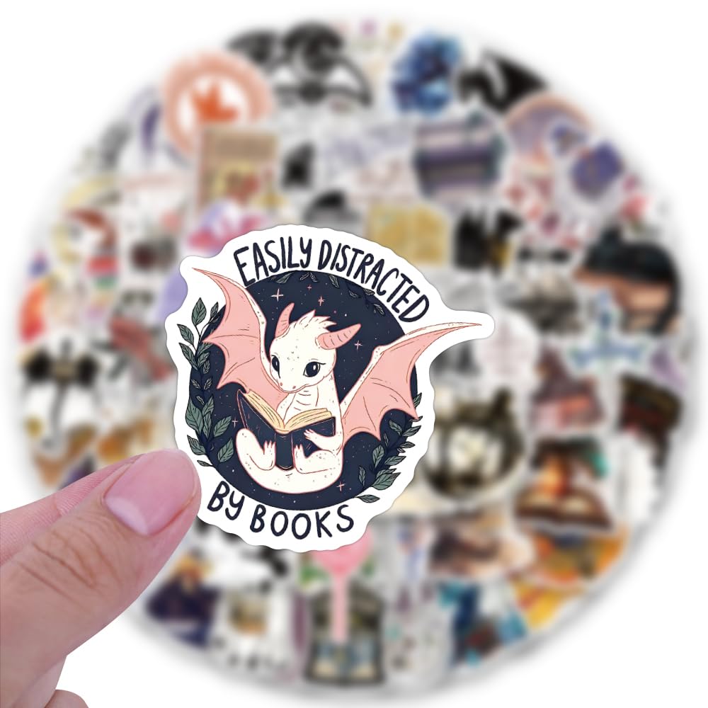 XINGXIANGUS fantasy books stickers on water bottle resist fading and easy repositioning.