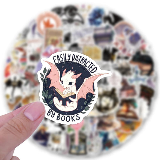 XINGXIANGUS fantasy books stickers on water bottle resist fading and easy repositioning.