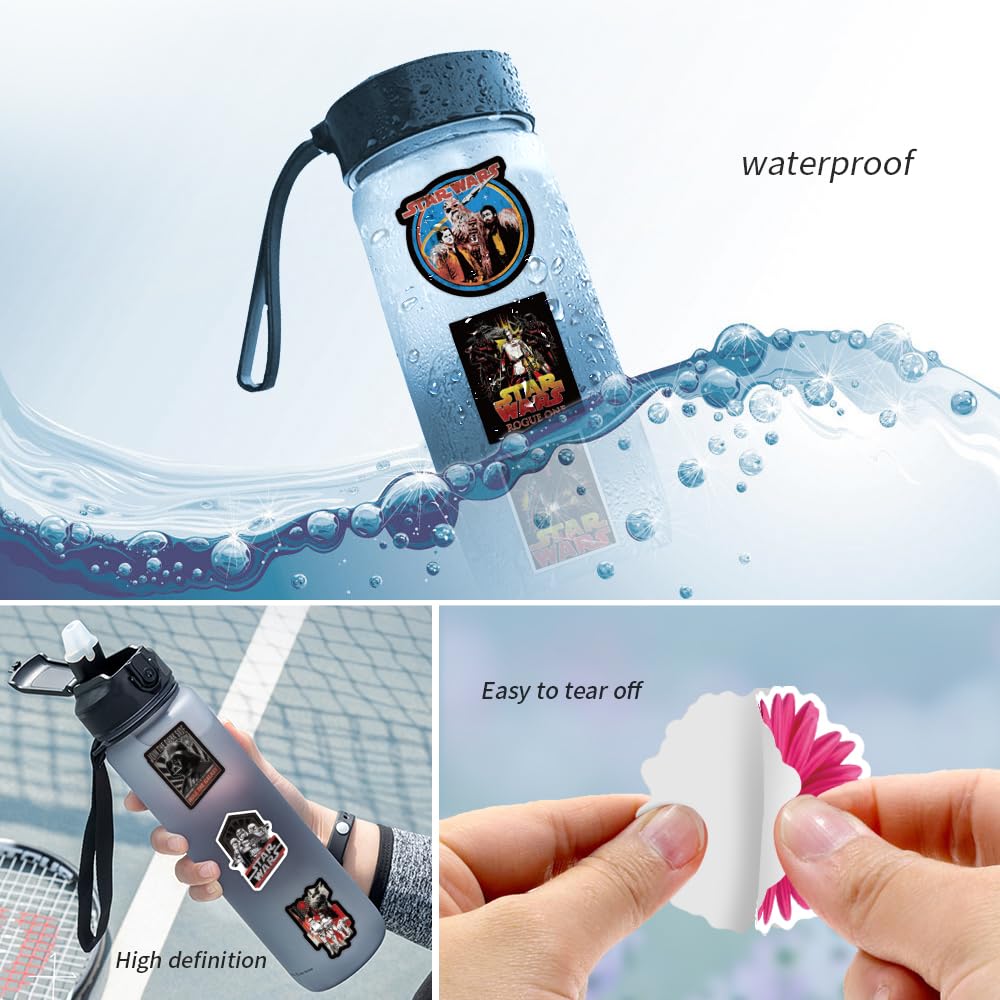 XINGXIANGUS Star Wars decals for water bottles, easy to remove without residue.