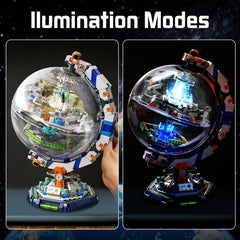 Sturdy ABS blocks give the globe a solid assembled feel.
