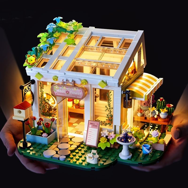 Xingya youpin Flowers House Building Set display-ready sculpture for desks.
