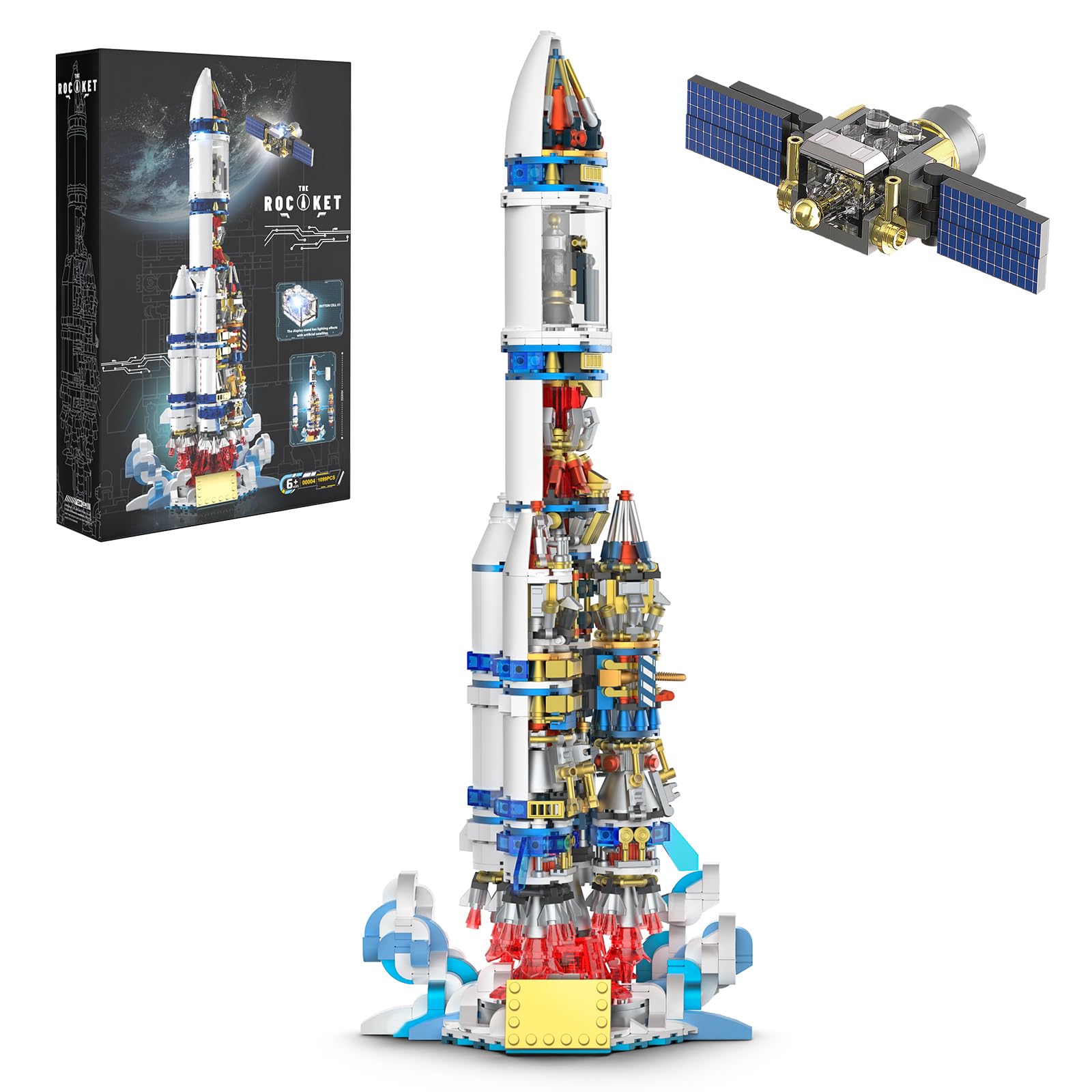 Xingya youpin mechanical space rocket assembly displays a detailed rocket for desk display