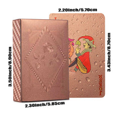 XINGZHE waterproof rose gold cards ready for poolside, beach, or camping fun.