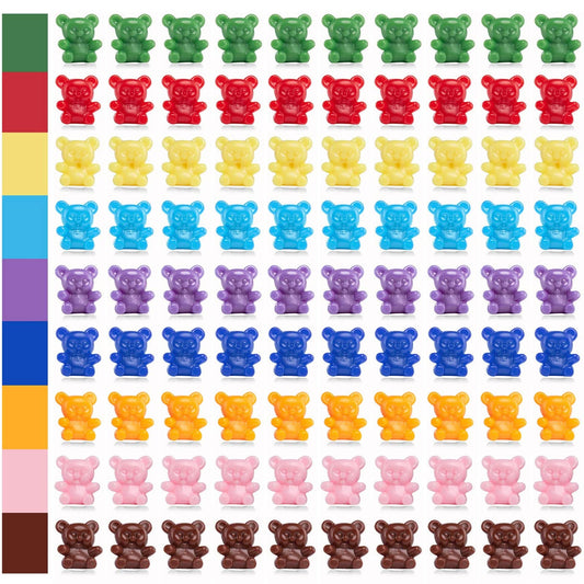XINHUIDALSQ 90 colored counting bears for rainbow color sorting and early math play