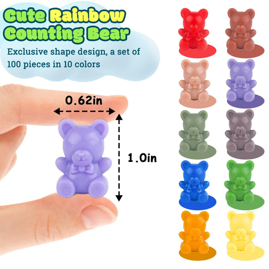 XINHUIDALSQ Colorful teddy bears for color recognition and counting activities.