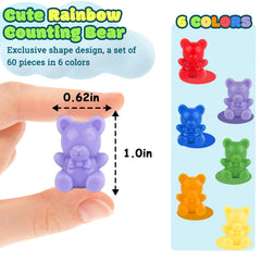 XINHUIDALSQ 1-inch bear counters for counting, sorting, and early math tasks.