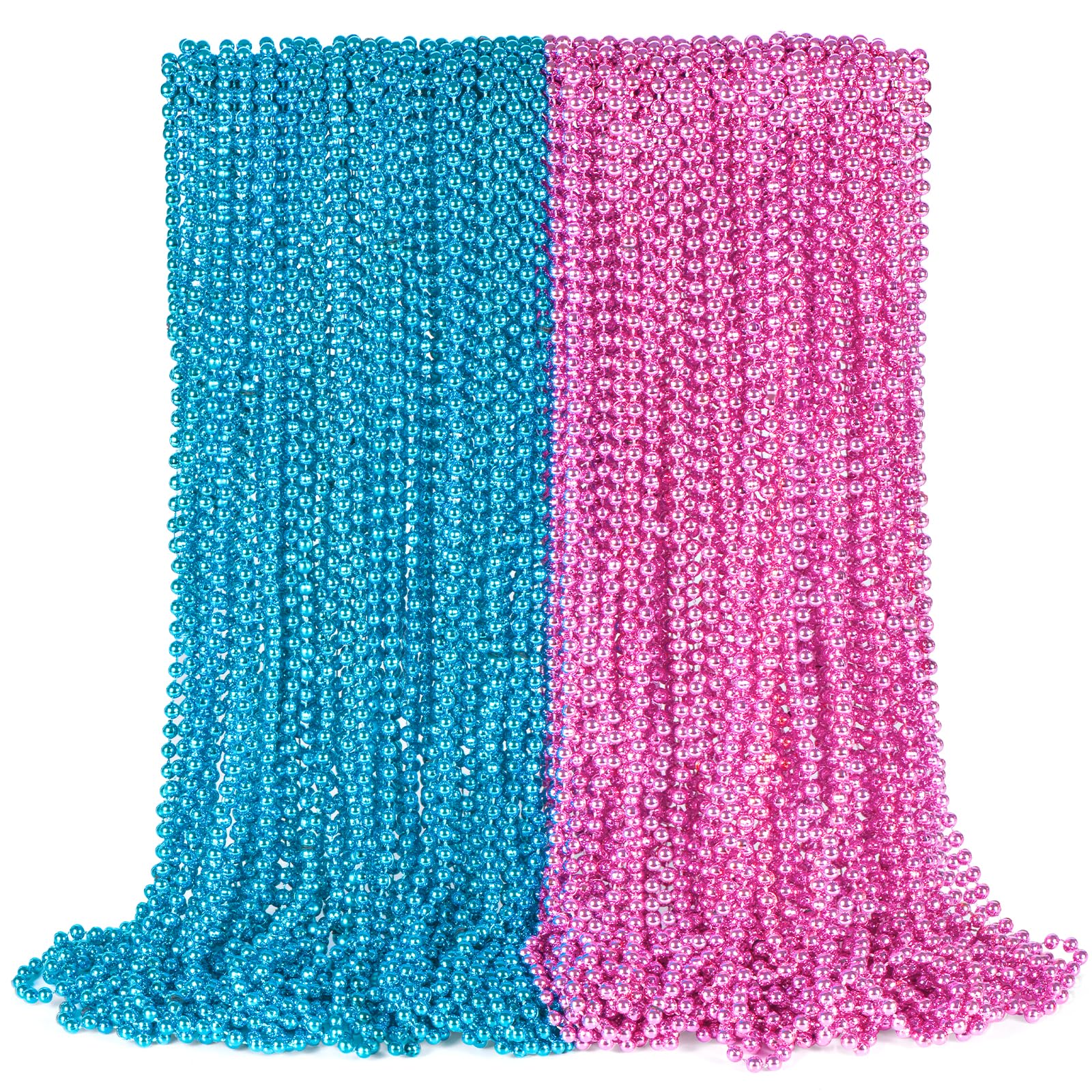 XINHUIDALSQ gender reveal necklaces pink and blue for festive photo moments.