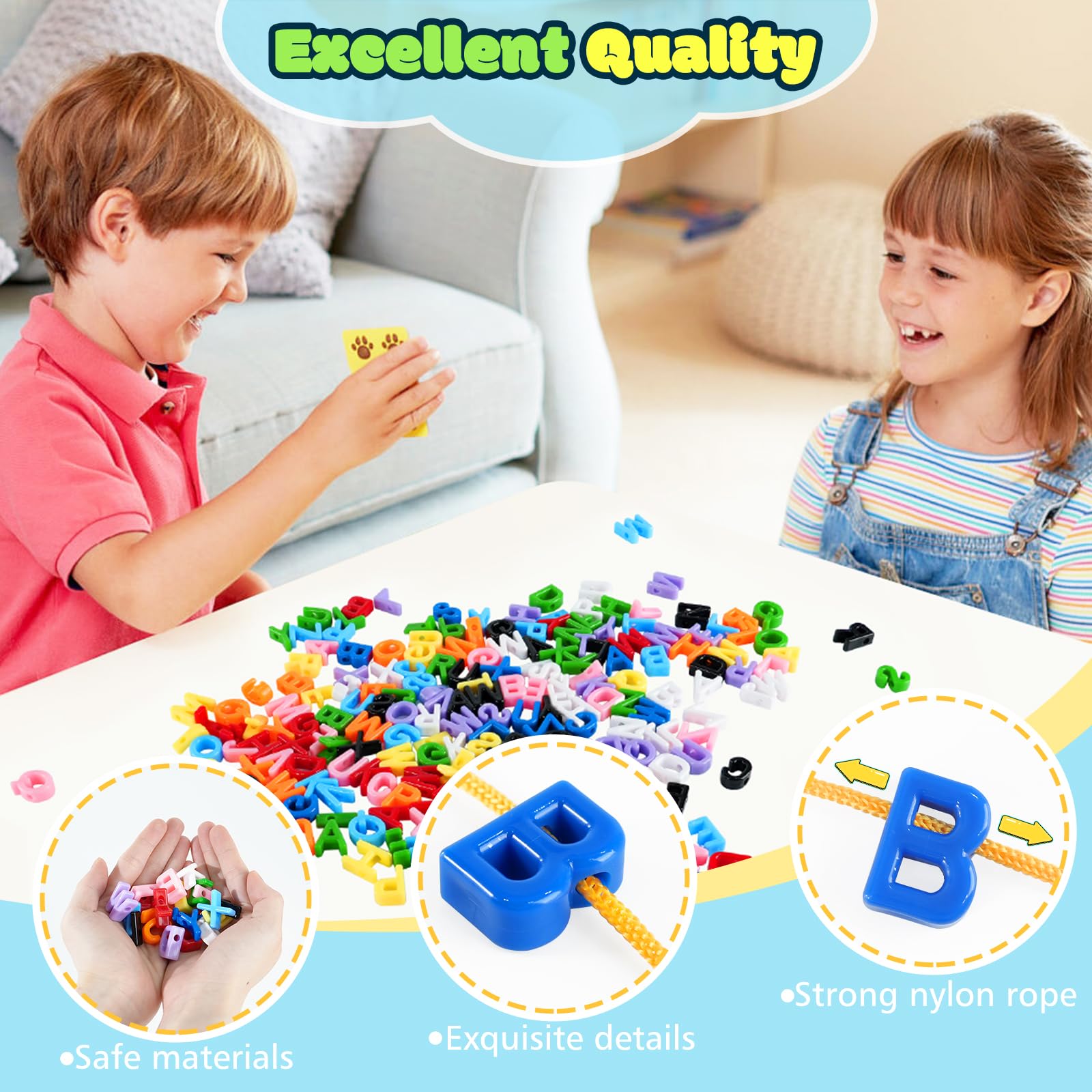 XINHUIDALSQ smooth-edged beads ensure gentle handling during early learning