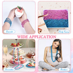 XINHUIDALSQ table decor uses pink-blue beads to brighten tables.
