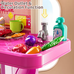 XINNOVEL kitchen sink with water circulation for pretend washing of food and dishes.