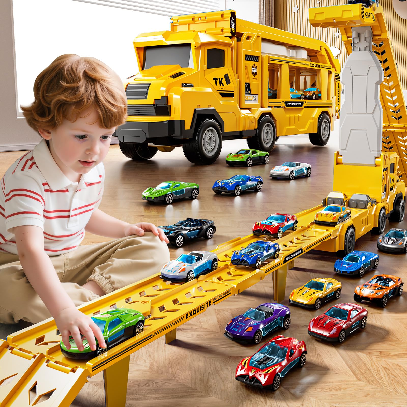 XINNOVEL secure storage tray keeps cars organized.