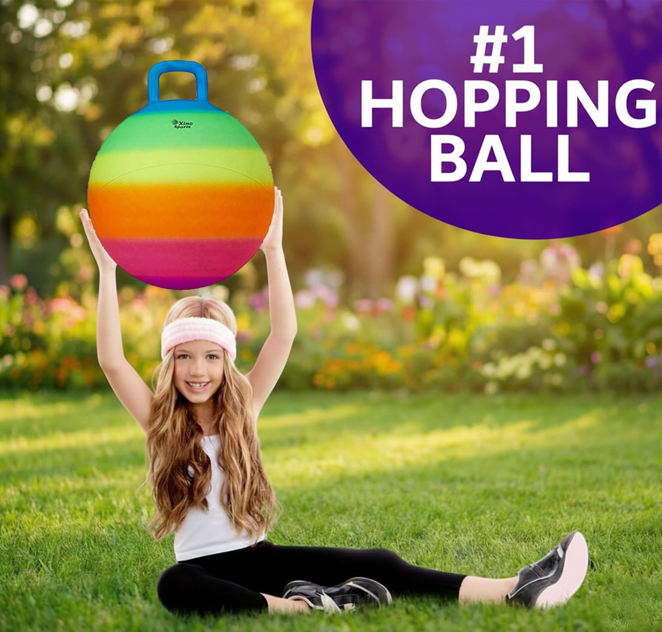 Xino Sports 18-inch hopper ball designed for safe bouncing and play
